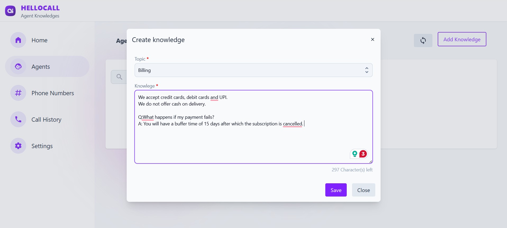 Knowledge Entry