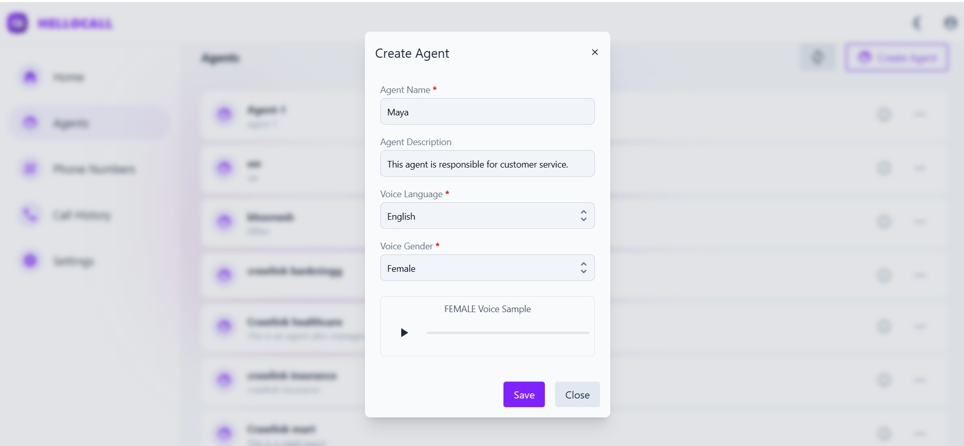 Agent Form